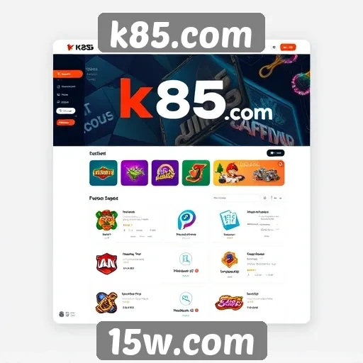 Análise da interface do usuário em k85.com